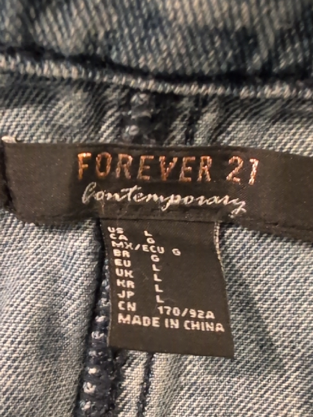 Forever 21 Dark Blue Denim Trench Coat with Belt - Picture 7 of 8